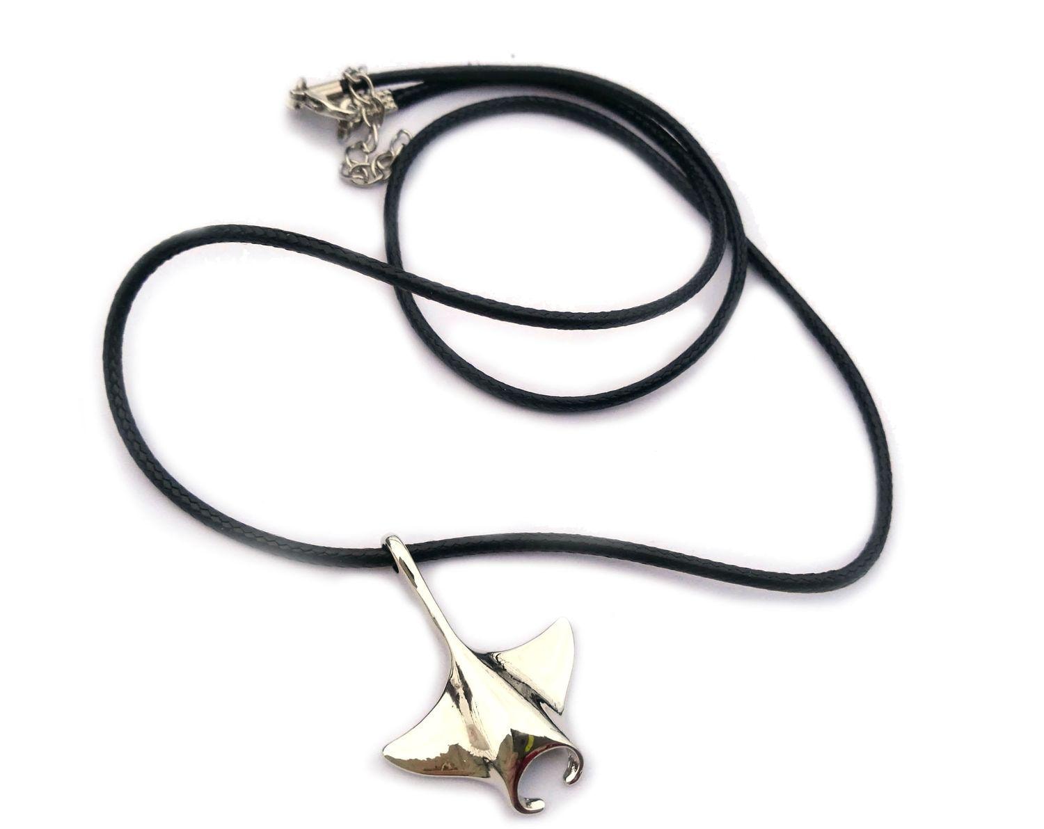 Rochen Kette Halskette 60cm Manta Mantarochen Textilband Meer Tauchen von Miniblings