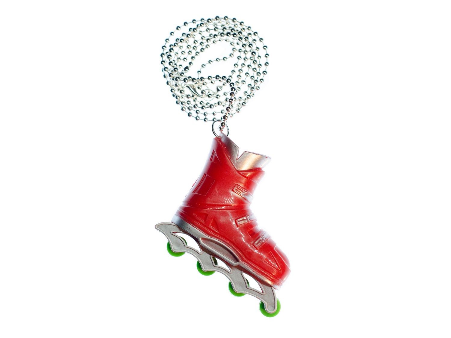 Rollerskates Rollschuhe Inlineskates Skates Kette Halskette Miniblings 80cm Rot von Miniblings