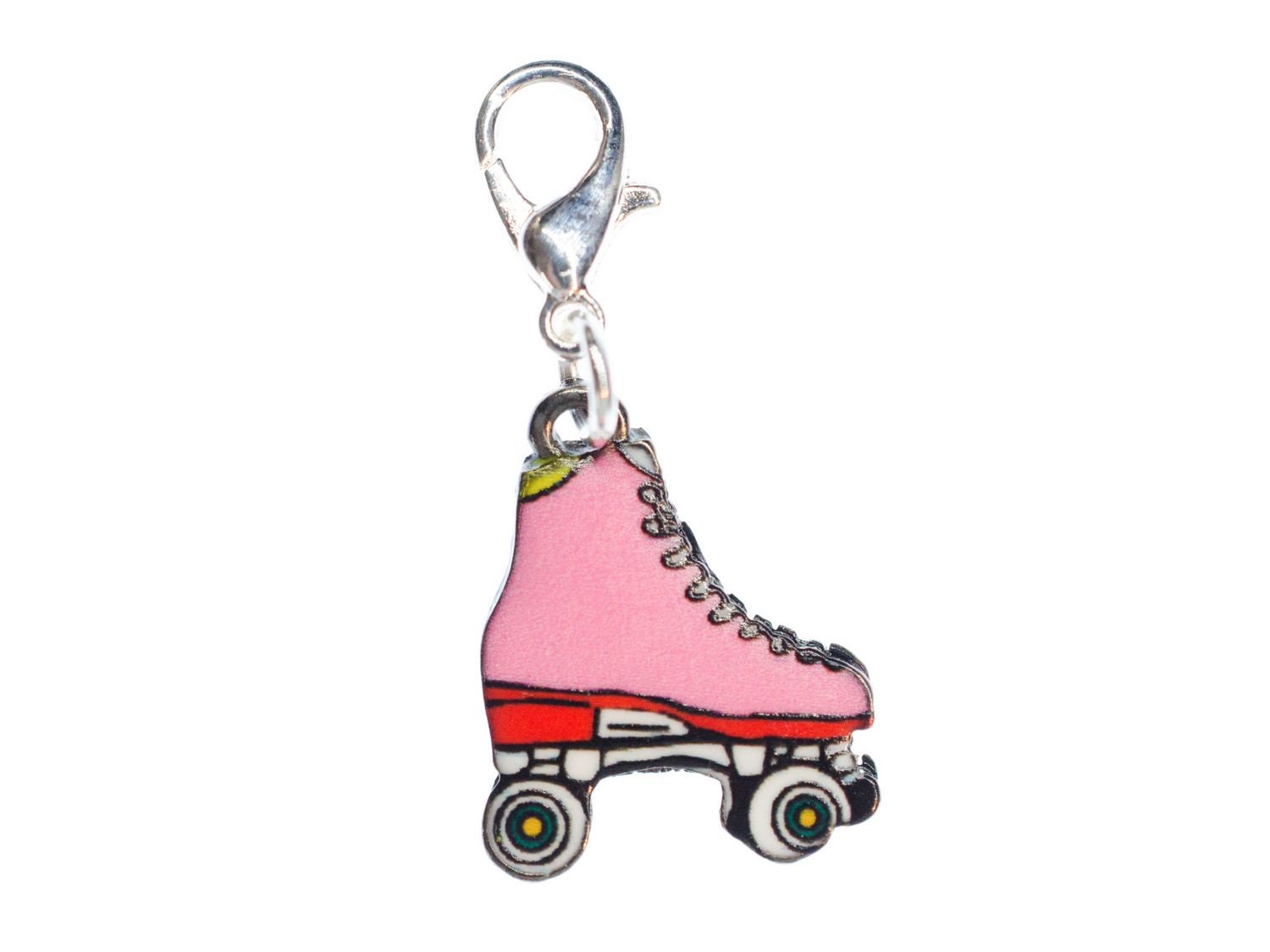Rollschuh Charm Anhänger Bettelarmband Rollschuhe Pink Rosa Skate Rollerskates von Miniblings