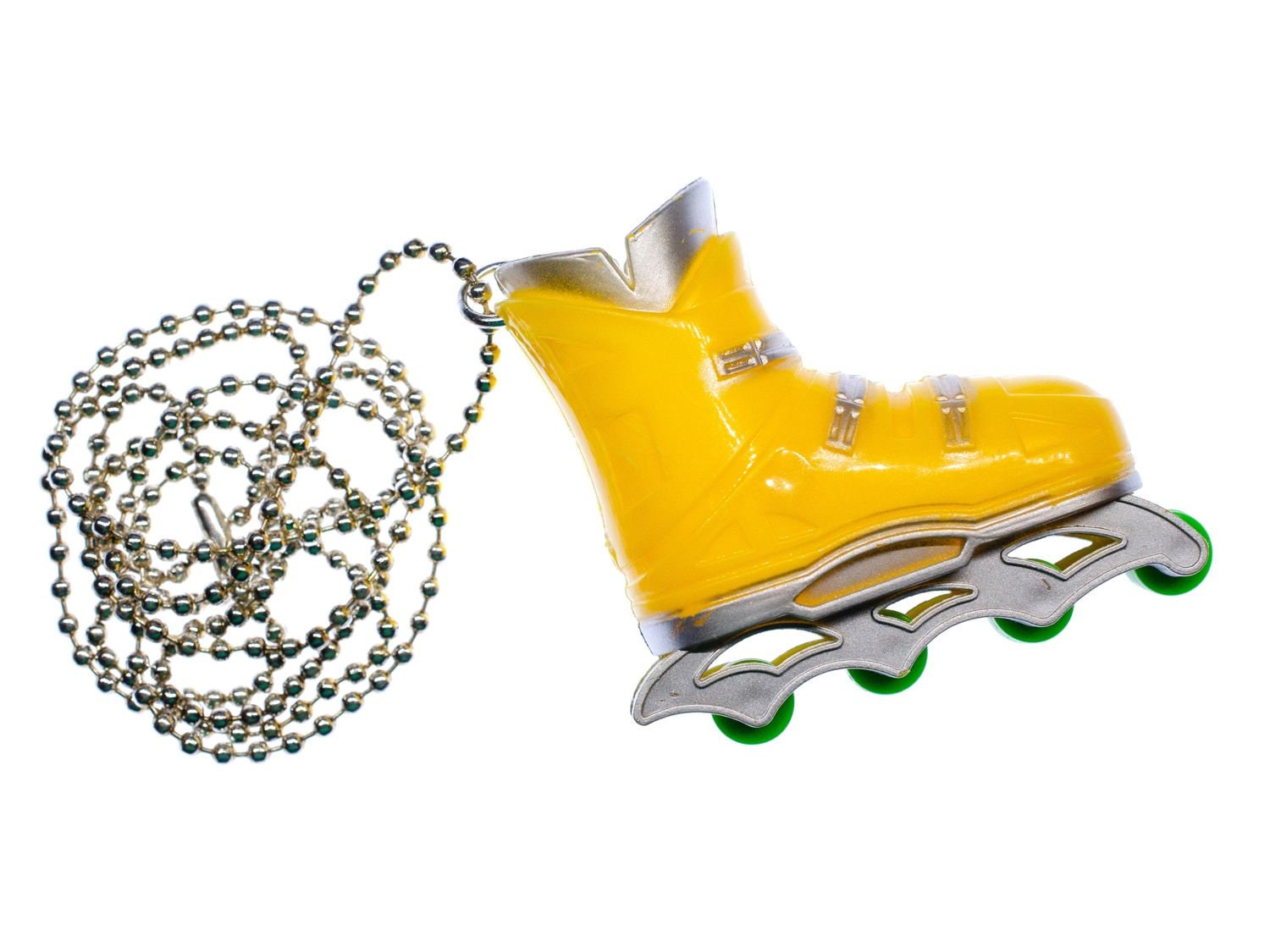 Rollschuh Kette 80cm Inliner Sport Rollerskates Miniblings Halskette Inlineskates Gelb von Miniblings