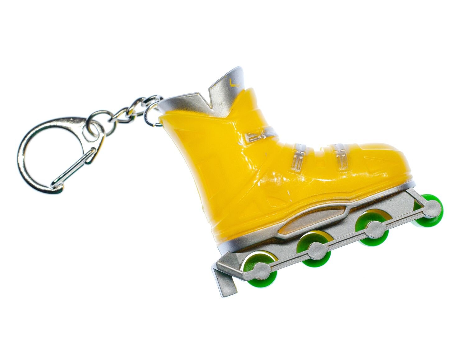 Rollschuh Schlüsselanhänger Retro Inliner Inlineskates Rollerskates Miniblings Gelb von Miniblings