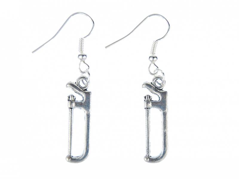 Säge Bügelsäge Ohrringe Miniblings Werkstatt Handsäge Handwerker Basteln Diy von Miniblings