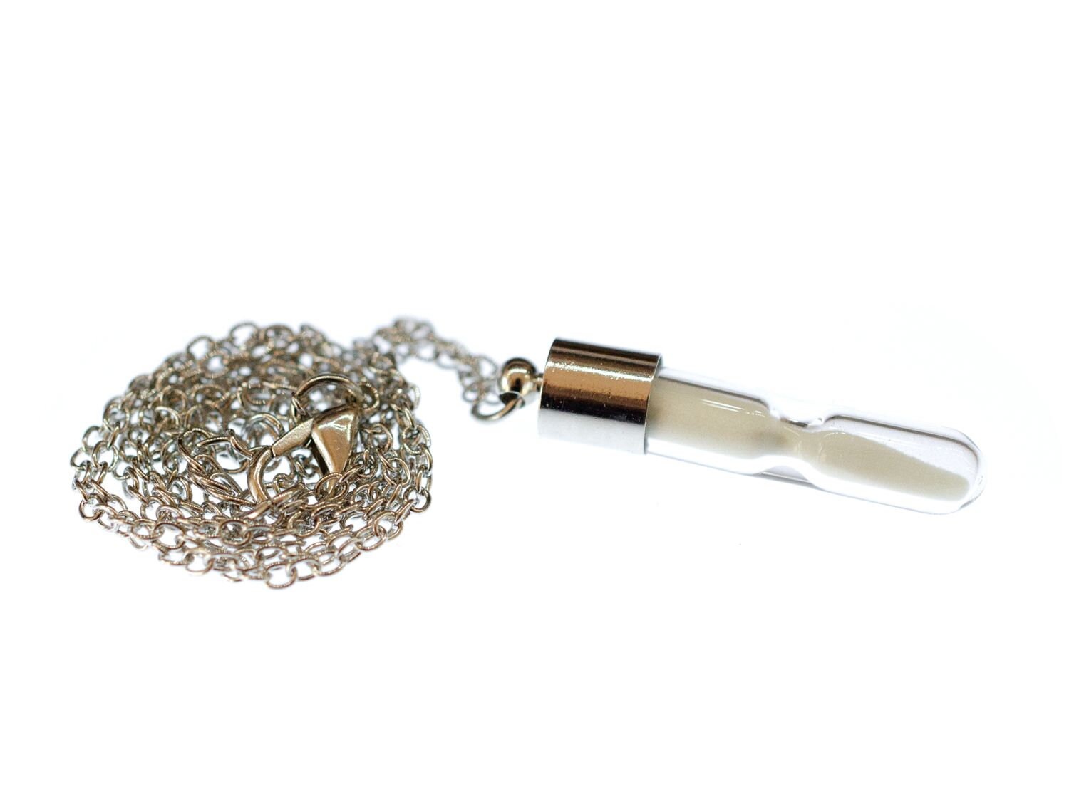 Sanduhr Kette 45cm Funktioniert Leuchtet Uhr Sand Miniblings Halskette Anhänger von Miniblings