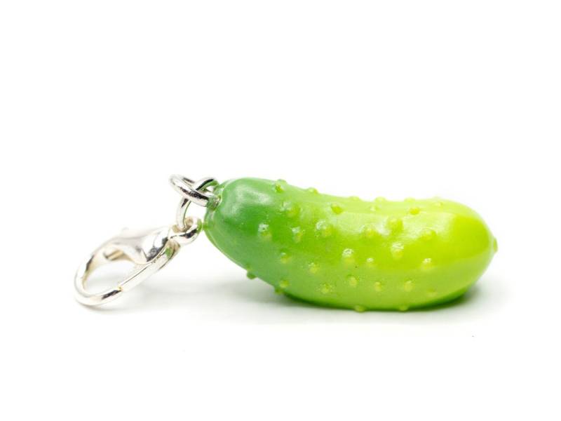 Saure Gurke Charm Miniblings Anhänger Cornichons Gewürzgurke Pickles von Miniblings