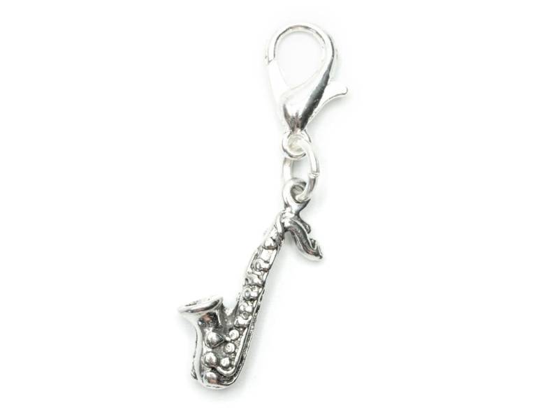 Saxofon Charm Anhänger Miniblings Musik Musiker Orchester Instrument Silber von Miniblings