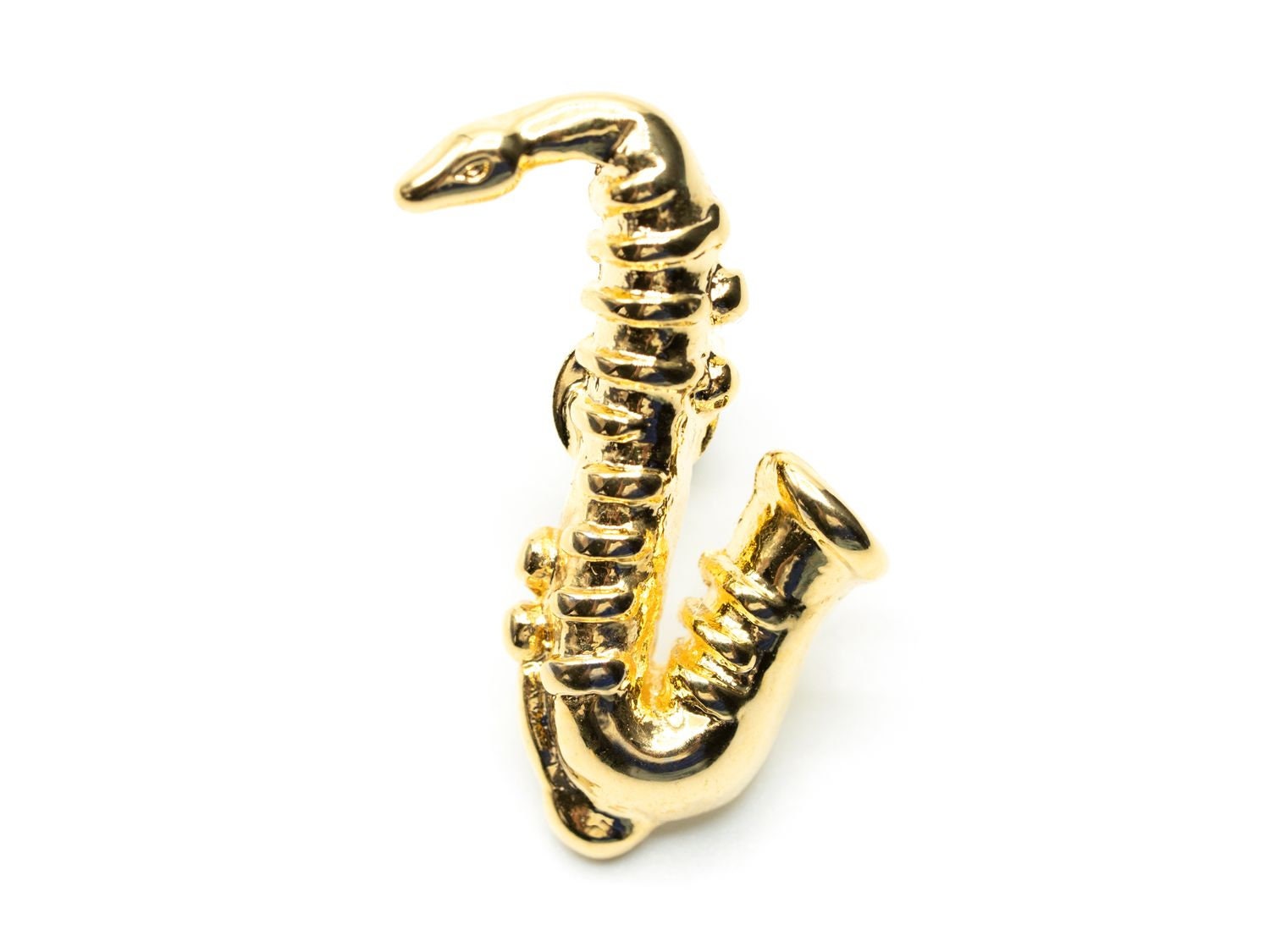 Saxophon Brosche Miniblings Pin Anstecker Saxofon Sax Saxofonist Jazz Gold Mini von Miniblings