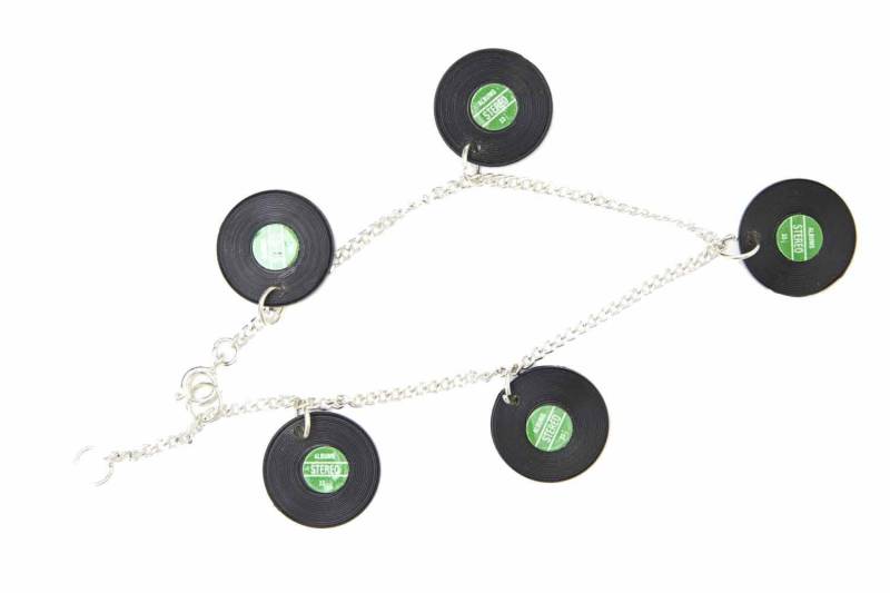 Schallplatten Lp Schallplatte Armband Miniblings Dj Musik Grün von Miniblings