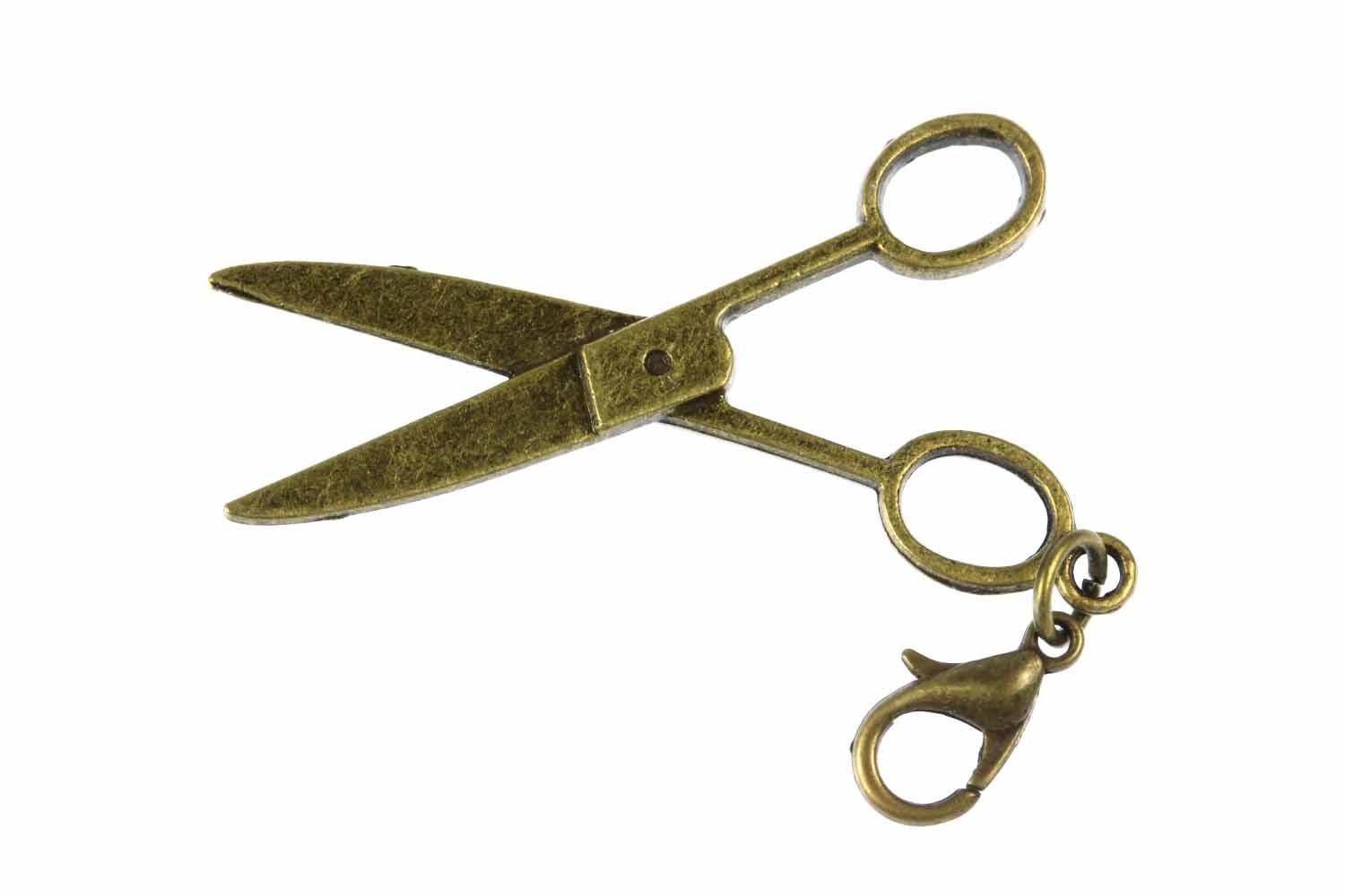 Schere Charm Anhänger Frisörin Schneidern Nähen Schneiderin Miniblings Bronze von Miniblings