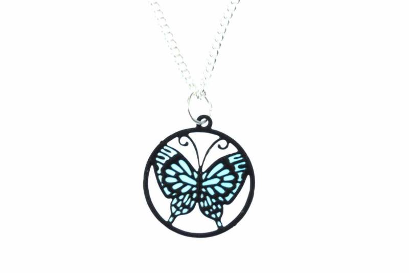 Schmetterling Halskette Kette Miniblings Suncatcher Fensterbild Miniatur 45cm von Miniblings