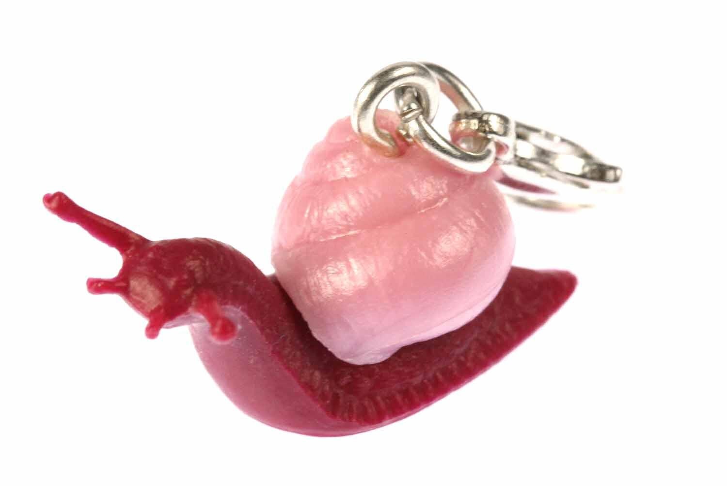 Schnecke Charm Zipper Pull Anhänger Bettelanhänger Bettelarmband Miniblings Pink von Miniblings