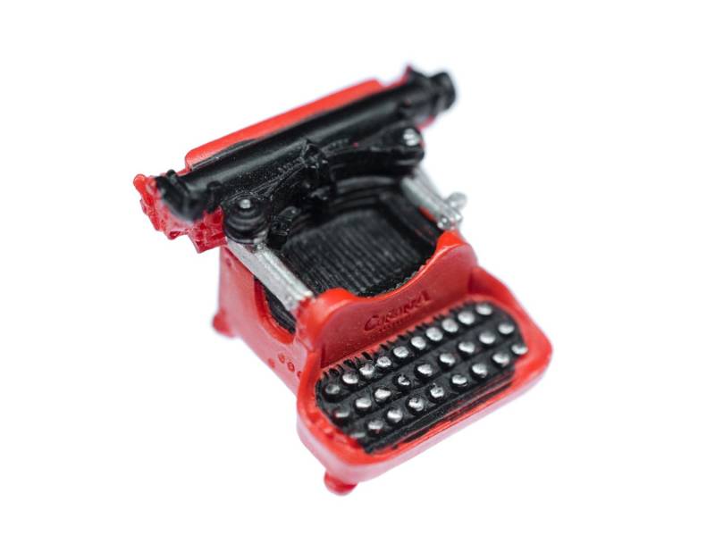 Schreibmaschine Brosche Miniblings Anstecker Anstecknadel Schriftsteller Rot Schreibmaschine Brosche Miniblings Anstecker Anstecknadel Schriftsteller Rot von Miniblings