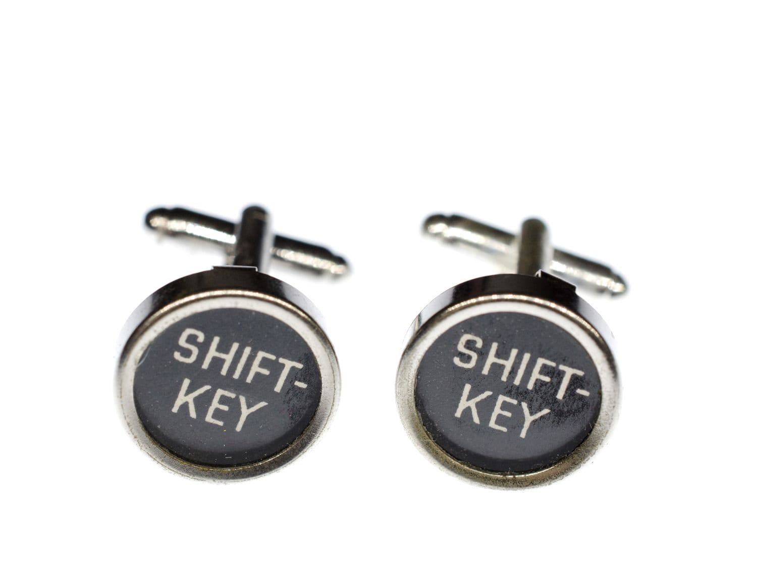 Shift Key + Box Manschettenknöpfe Schreibmaschinentaste Taste Miniblings Schwarz von Miniblings