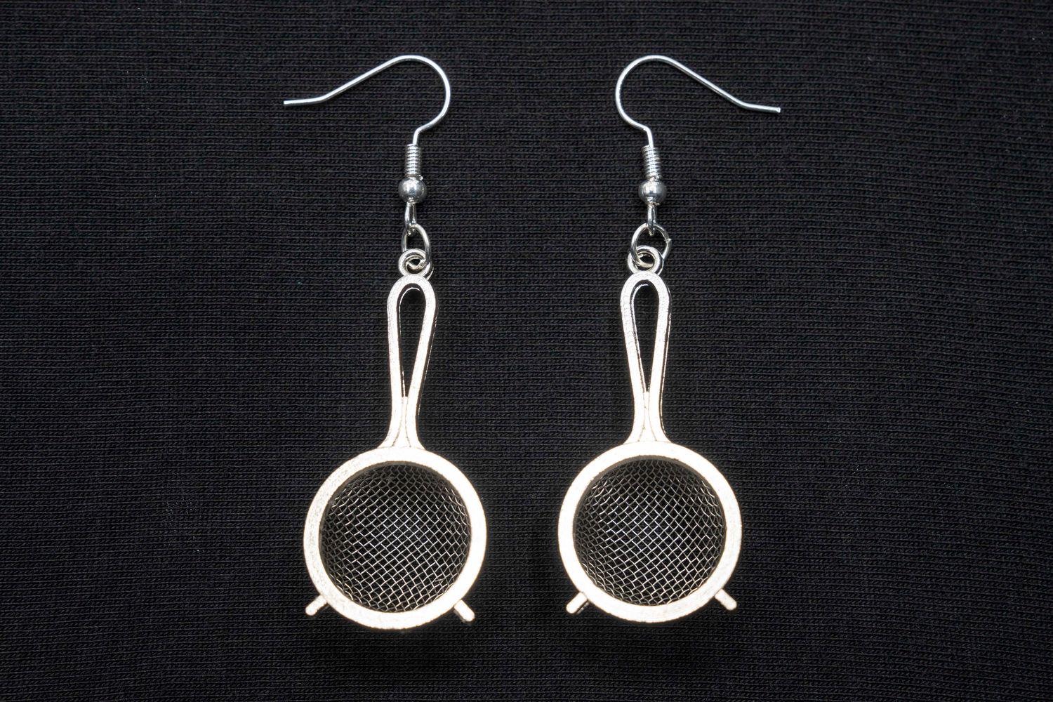 Sieb Nudelsieb Ohrringe Miniblings Italien Küche Kochen Pasta Küchensieb von Miniblings