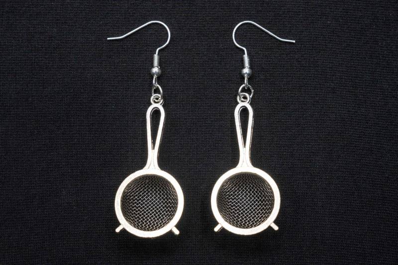 Sieb Nudelsieb Ohrringe Miniblings Italien Küche Kochen Pasta Küchensieb von Miniblings