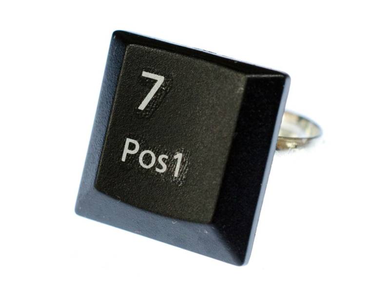 Sieben Pos1 Tastaturring Pc Zeichen Taste Ring Miniblings Computer Tastatur von Miniblings