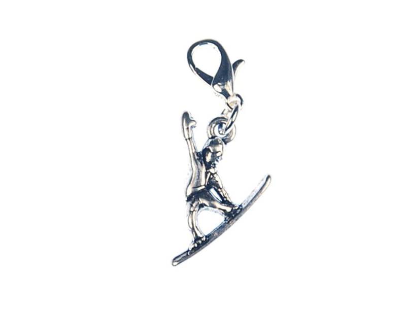 Snowboarder Charm Anhänger Miniblings Snowboardfahrer Snowboard Wintersport von Miniblings