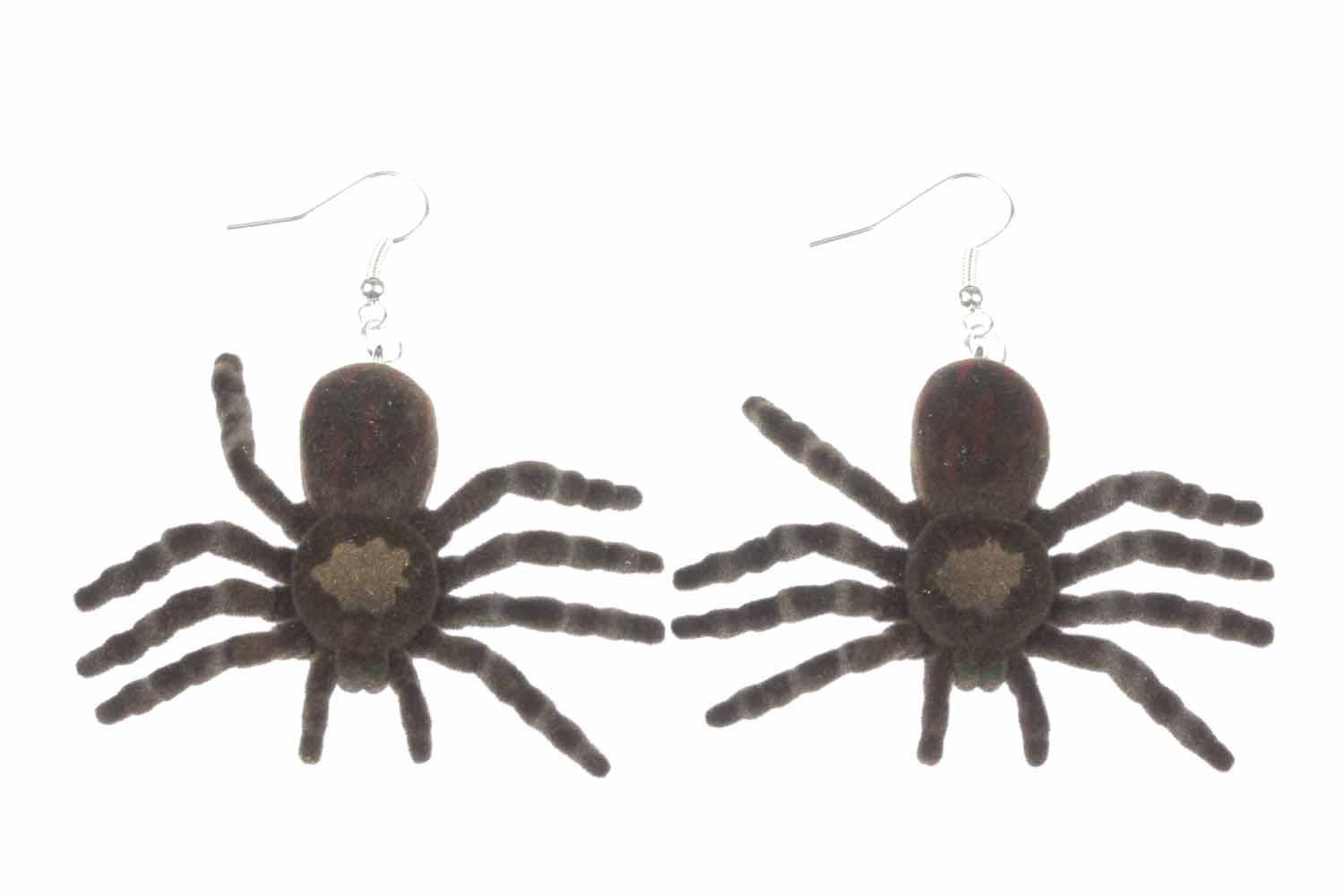 Spinnenohrringe Ohrringe Spinne Miniblings Halloween Vogelspinne Karneval Samtig von Miniblings