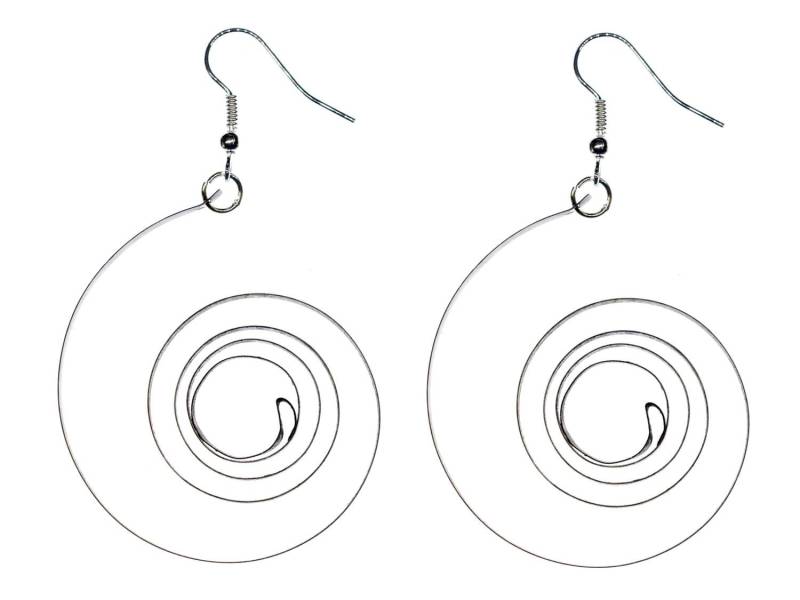 Spirale Metall Ohrringe Ohrstecker Miniblings Hänger Geometrie Formen Unikat von Miniblings
