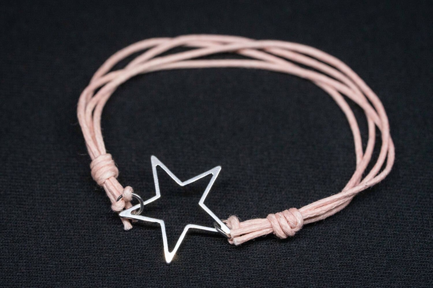 Stern Armband Anhänger Miniblings Glücksarmband Star Rosa Verstellbar Silber von Miniblings