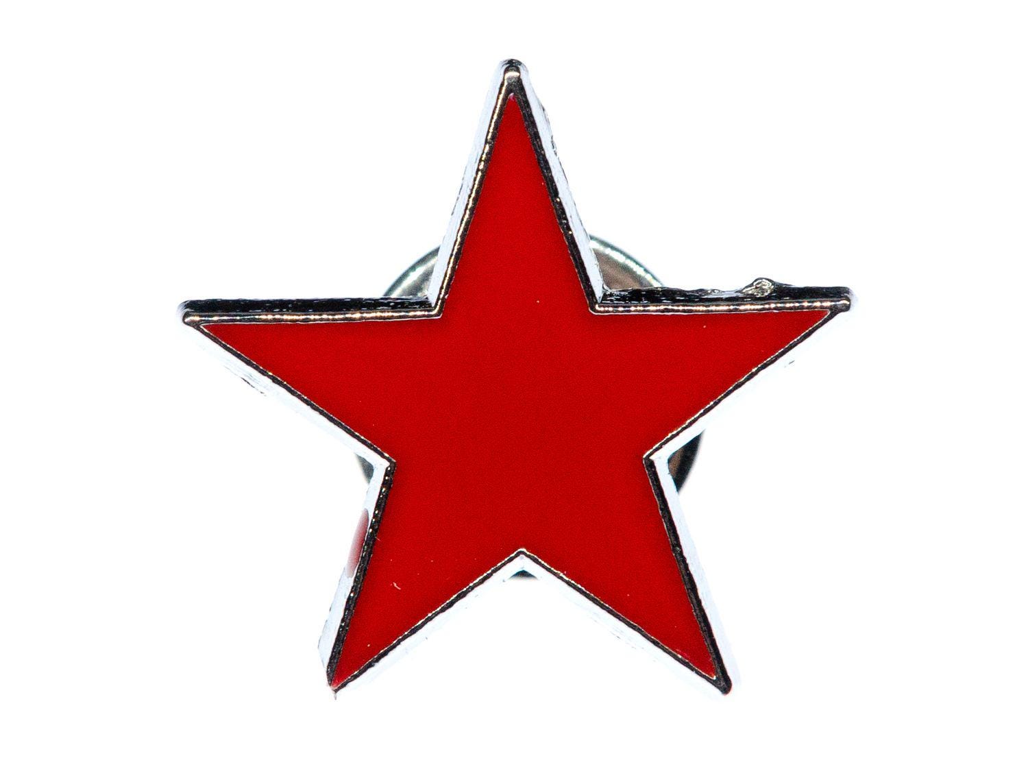 Stern Brosche Pin Miniblings Anstecknadel Star Emaille Emailliert Kuba Rot von Miniblings