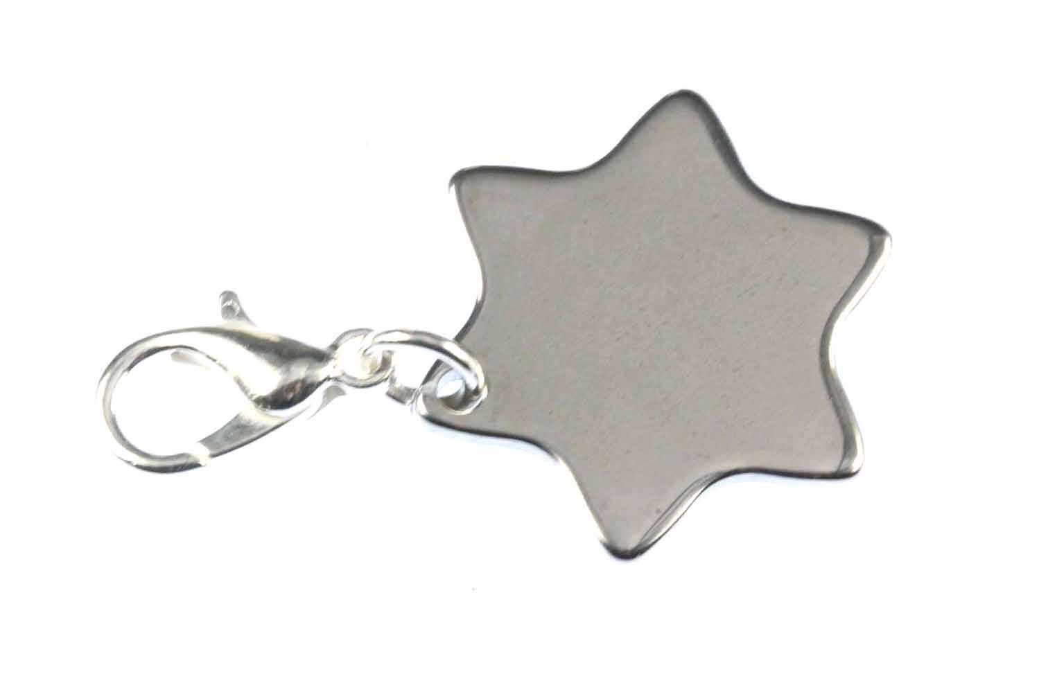 Stern Charm Anhänger Bettelarmband Miniblings Sterne Star Weihnachten Davidstern von Miniblings