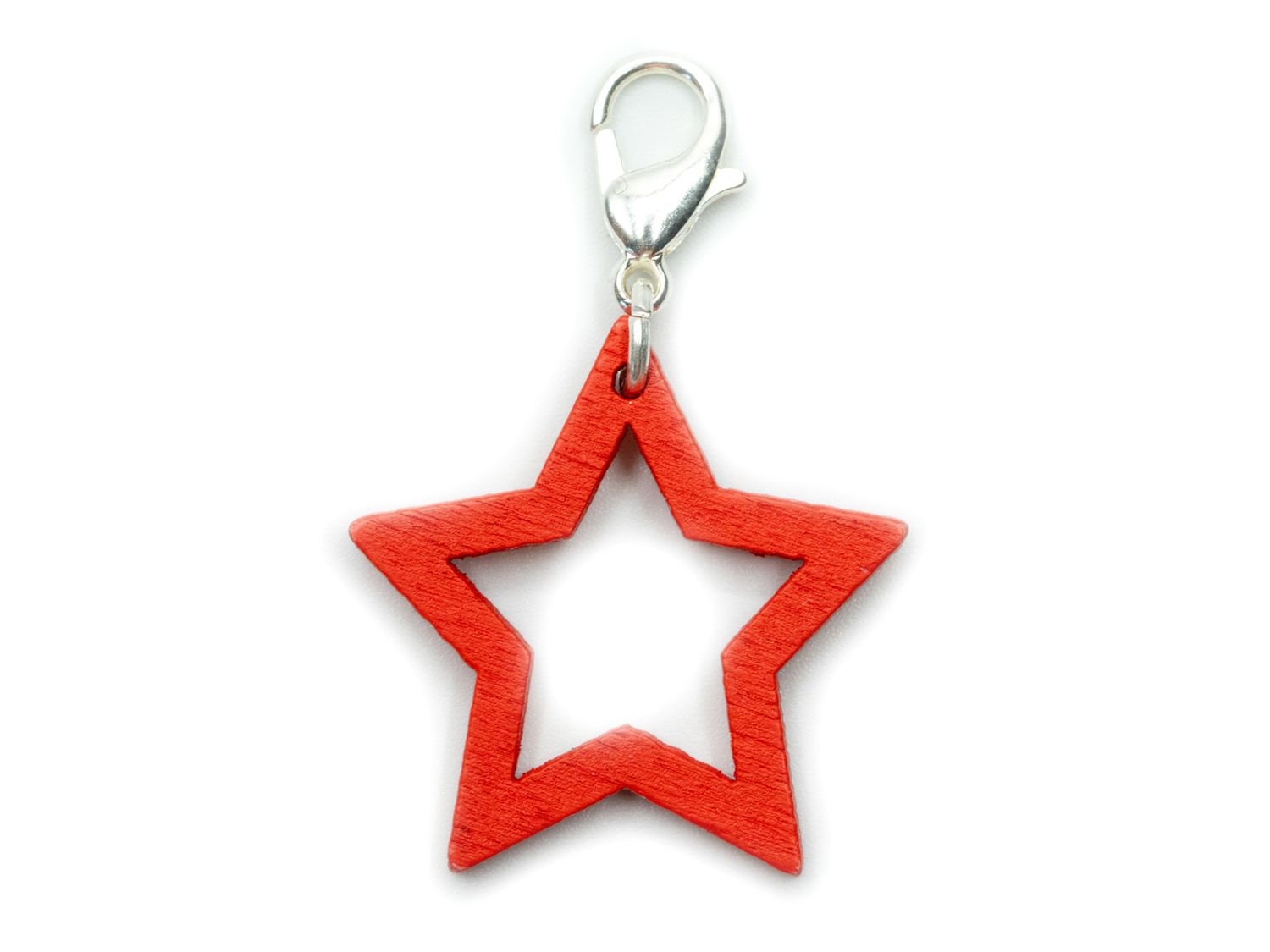 Stern Charm Miniblings Anhänger Sternchen Star Weihnachten Holz Hohl Outline von Miniblings