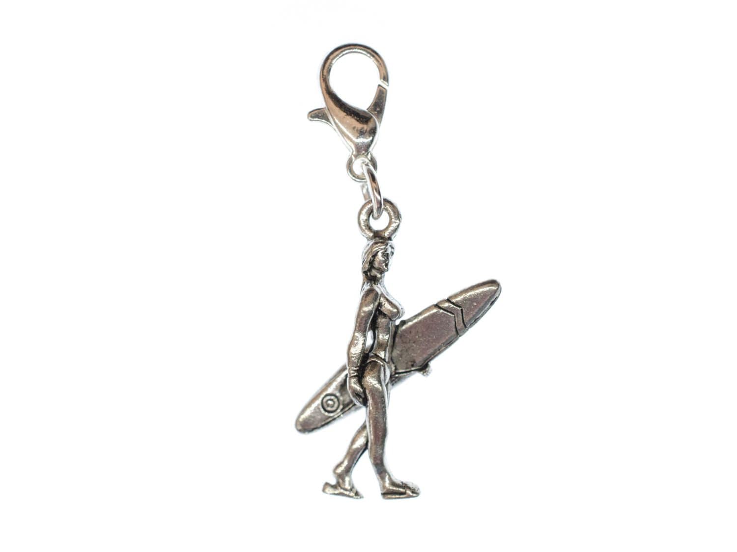 Surfer Girl Charm Anhänger Bettelarmband Surferin Miniblings Surfboard Surfen von Miniblings