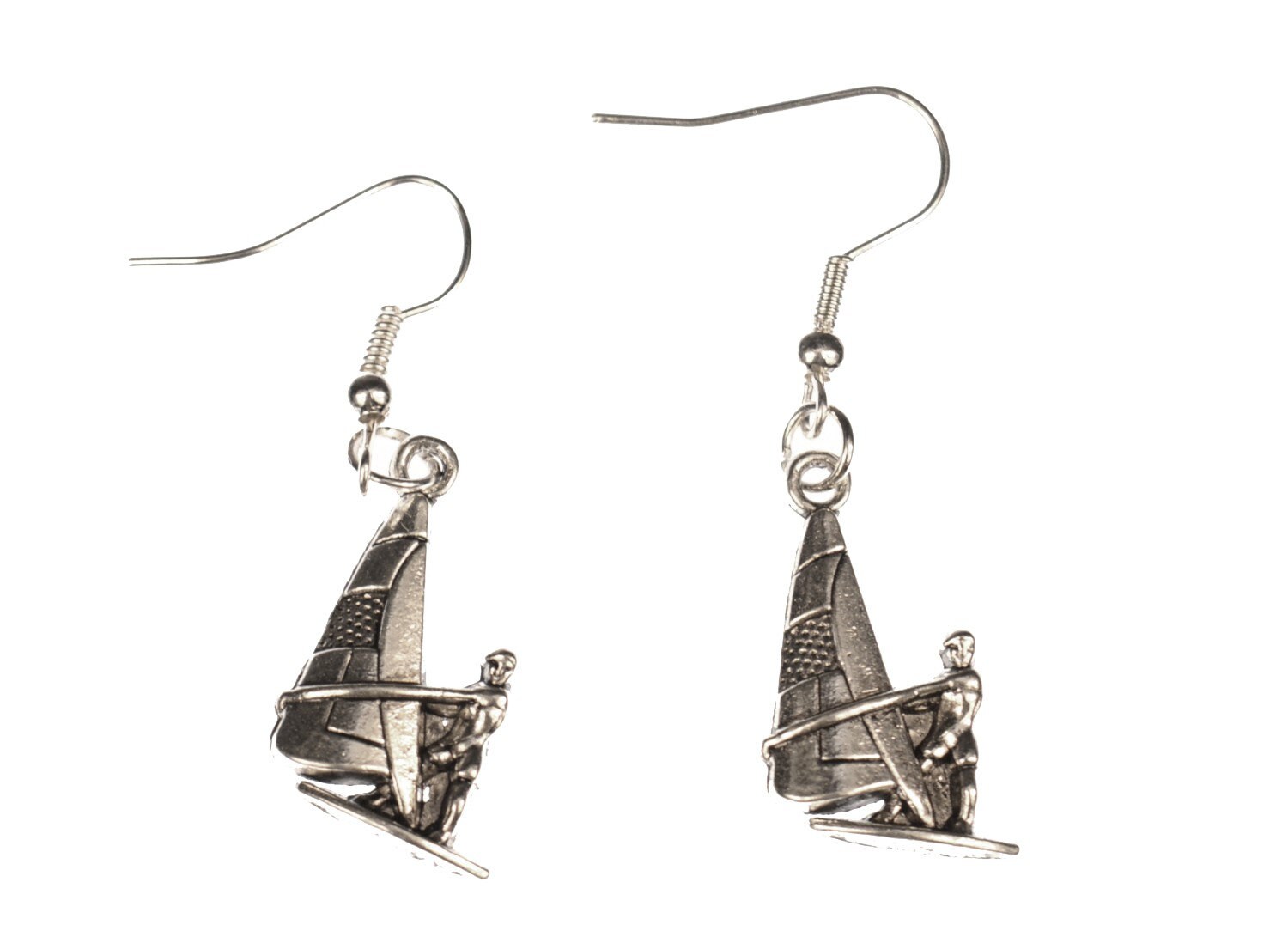 Surfer Ohrringe Miniblings Hänger Windsurfer Windsurfen Surfing Surfbrett von Miniblings