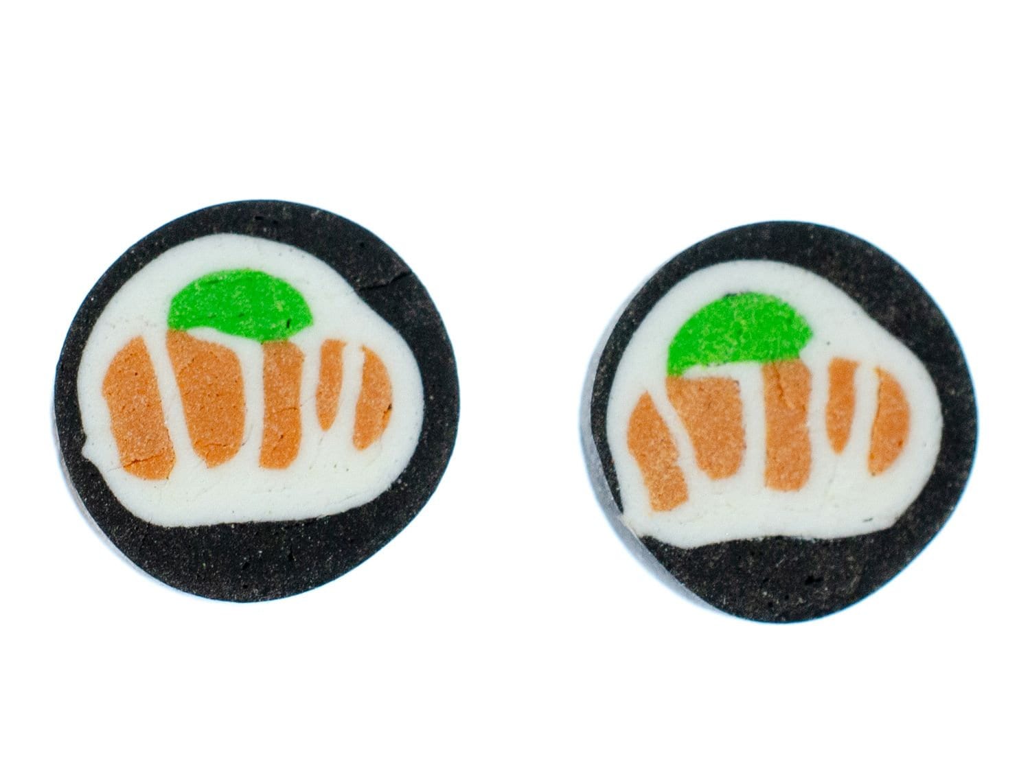 Sushi Ohrstecker Stecker Miniblings Ohrringe Essen Japan Maki Fisch 1 Handarbeit von Miniblings
