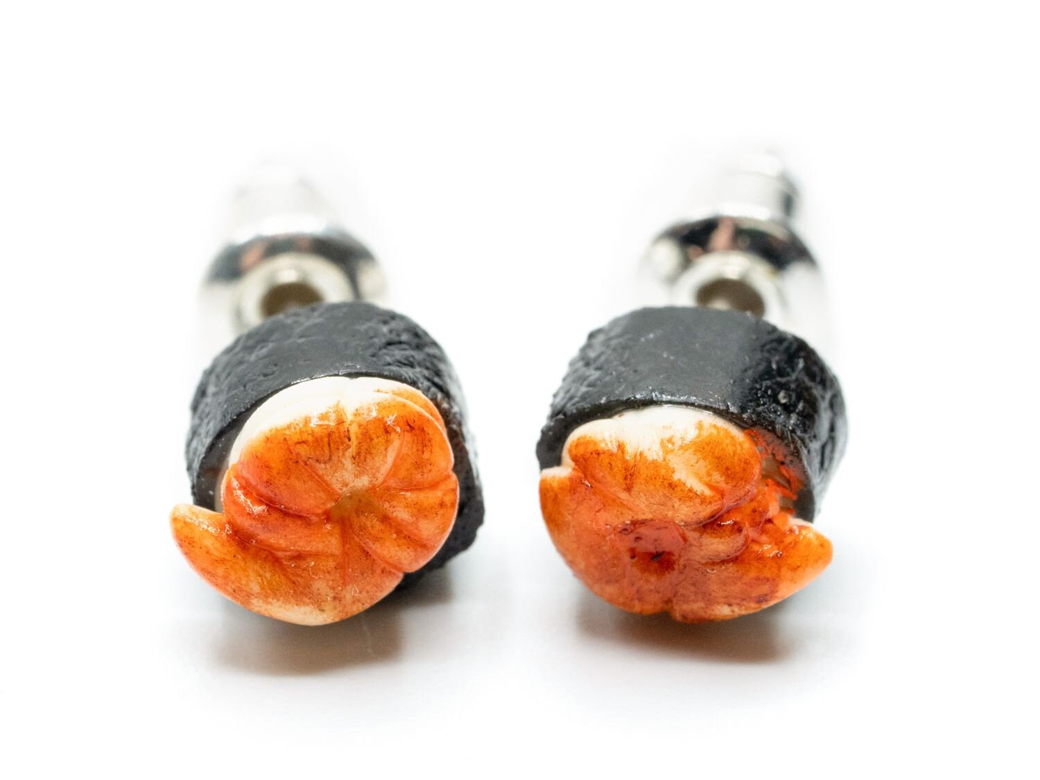 Sushi Ohrstecker Stecker Miniblings Ohrringe Handarbeit Garnelen Maki Gunkan B von Miniblings