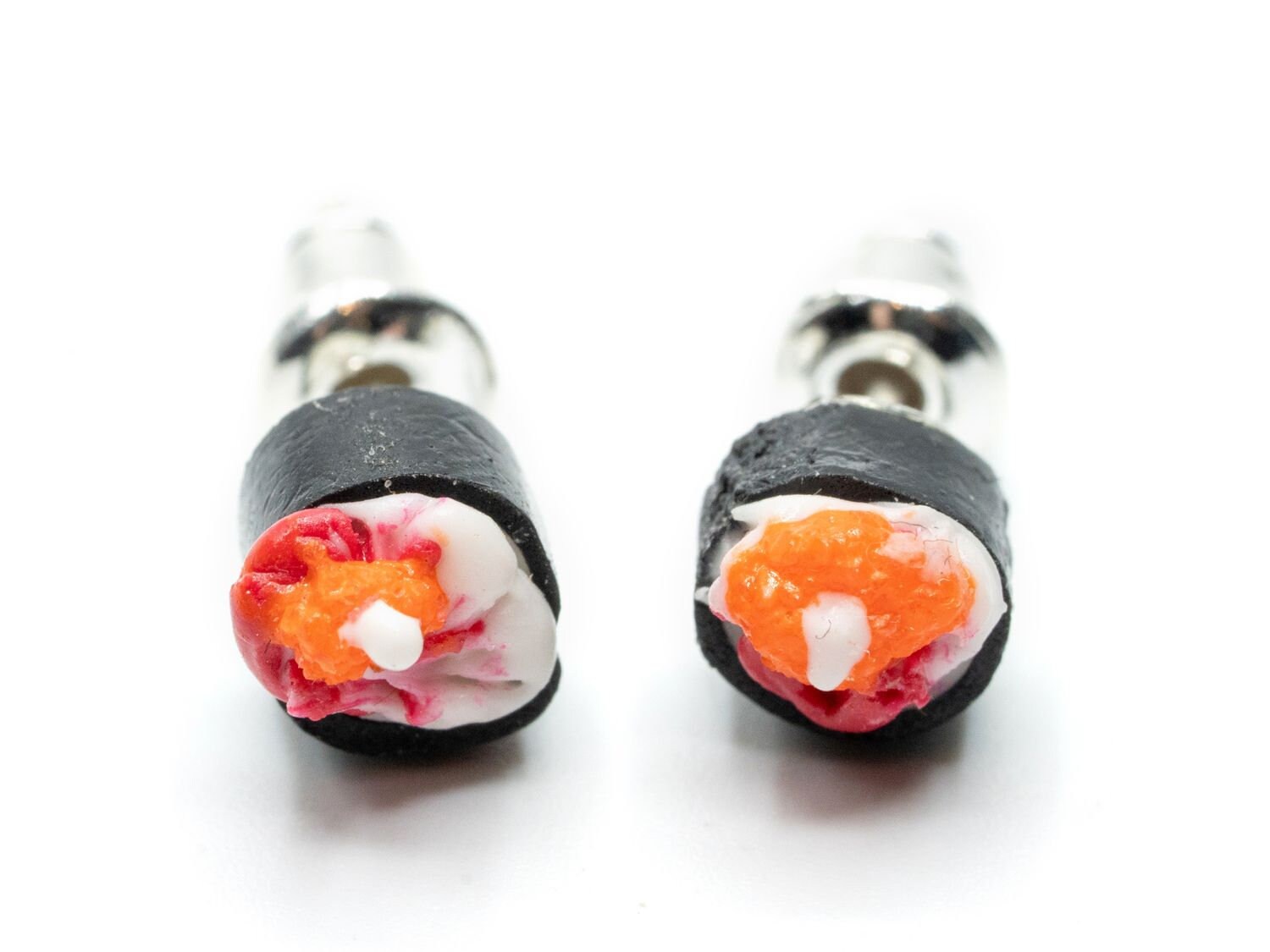 Sushi Ohrstecker Stecker Ohrringe Handarbeit Japan Lachs Rogen Maki Gunkan D von Miniblings