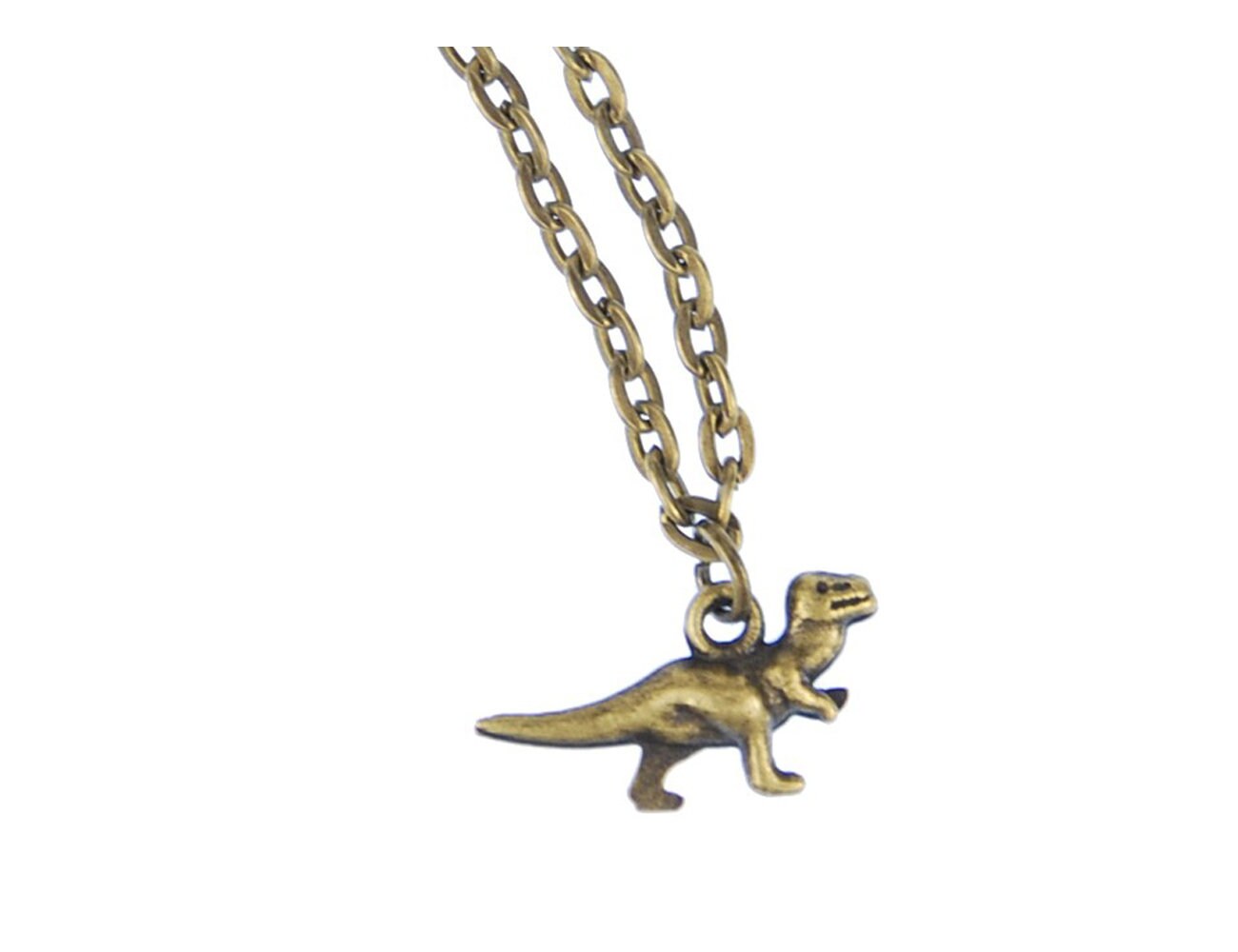 T-Rex Kette Halskette 45cm Miniblings Rex Dino Dinosaurier Tyrannosaurus Bronze von Miniblings