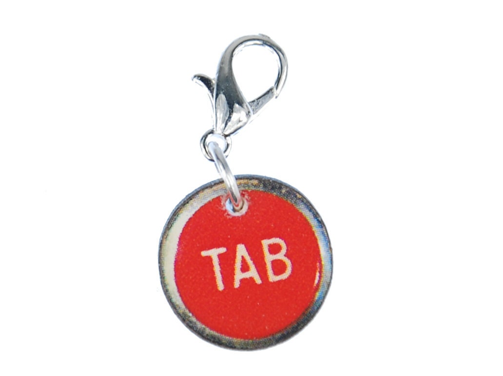 Tab Taste Charm Anhänger Miniblings Schreibmaschine Holz Zeichen Tastatur Lc Rot von Miniblings