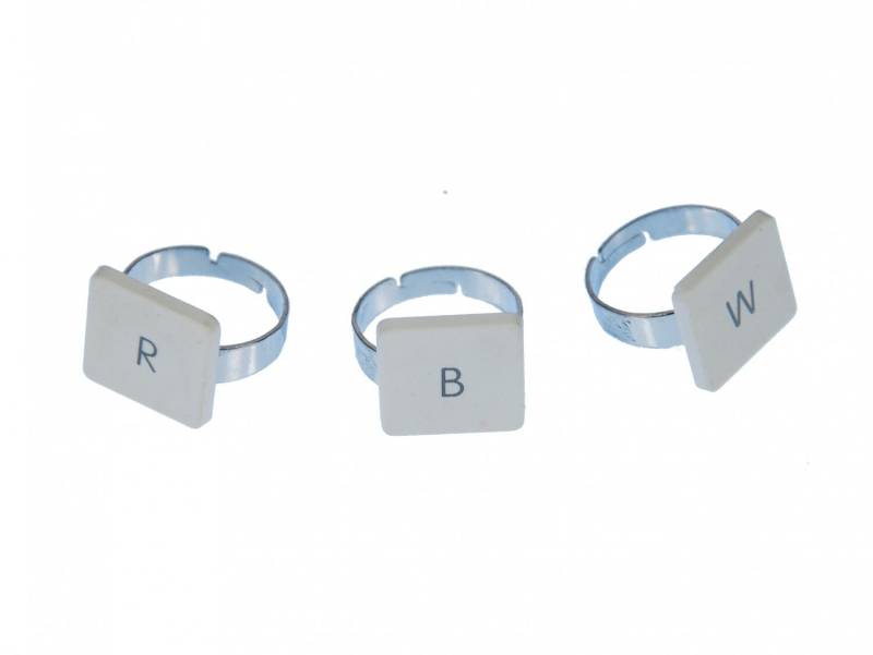 Tastatur Ring Miniblings Wunschbuchstabe Initialen Individuell Computer Abc Tastatur Ring Miniblings Wunschbuchstabe Initialen Individuell Computer Abc von Miniblings