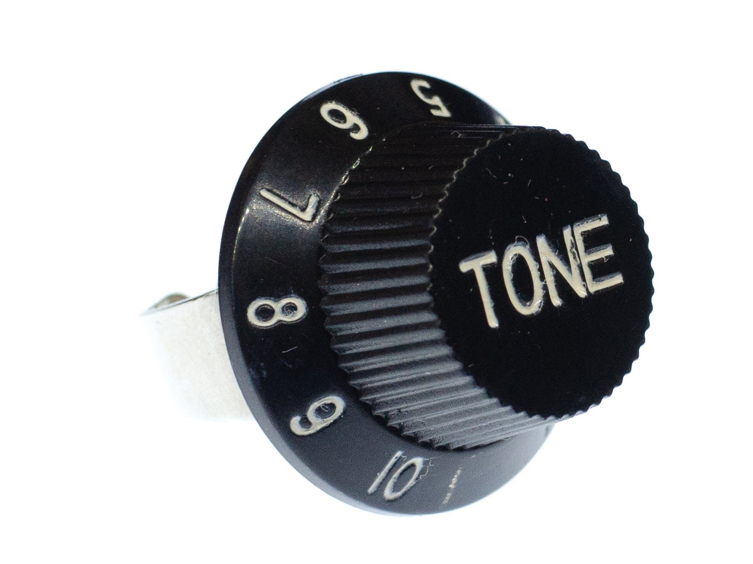 Tone Poti Potentiometer Ring Gitarre E-Gitarre Miniblings Fingerring Knopf von Miniblings