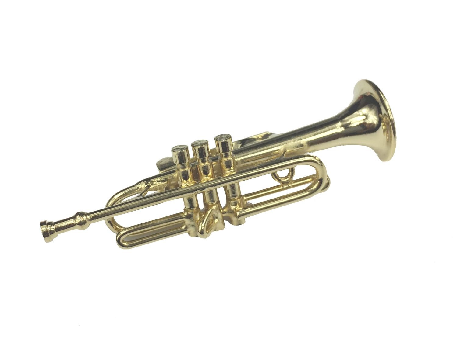 Trompete Brosche Trompetenbrosche Miniblings Pin Anstecker Trompeter Vergold Box von Miniblings