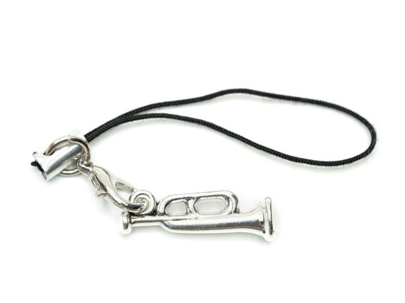 Trompete Handyanhänger Miniblings Handyschmuck Musik Musikinstrument Silber Mini von Miniblings