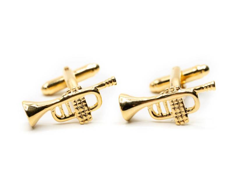 Trompete Manschettenknöpfe Miniblings Instrument Band Bläser Musik Gold von Miniblings