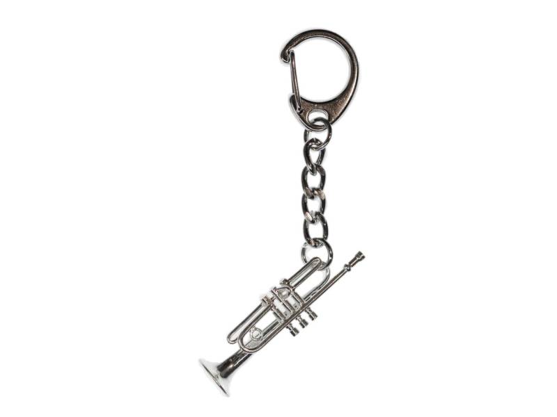 Trompete Schlüsselanhänger Miniblings + Box Musiker Jazz Trompeter Versilbert von Miniblings