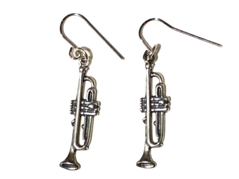 Trompeten Ohrringe Miniblings Hänger Trompete Instrument Musik 925 Echtsilber von Miniblings