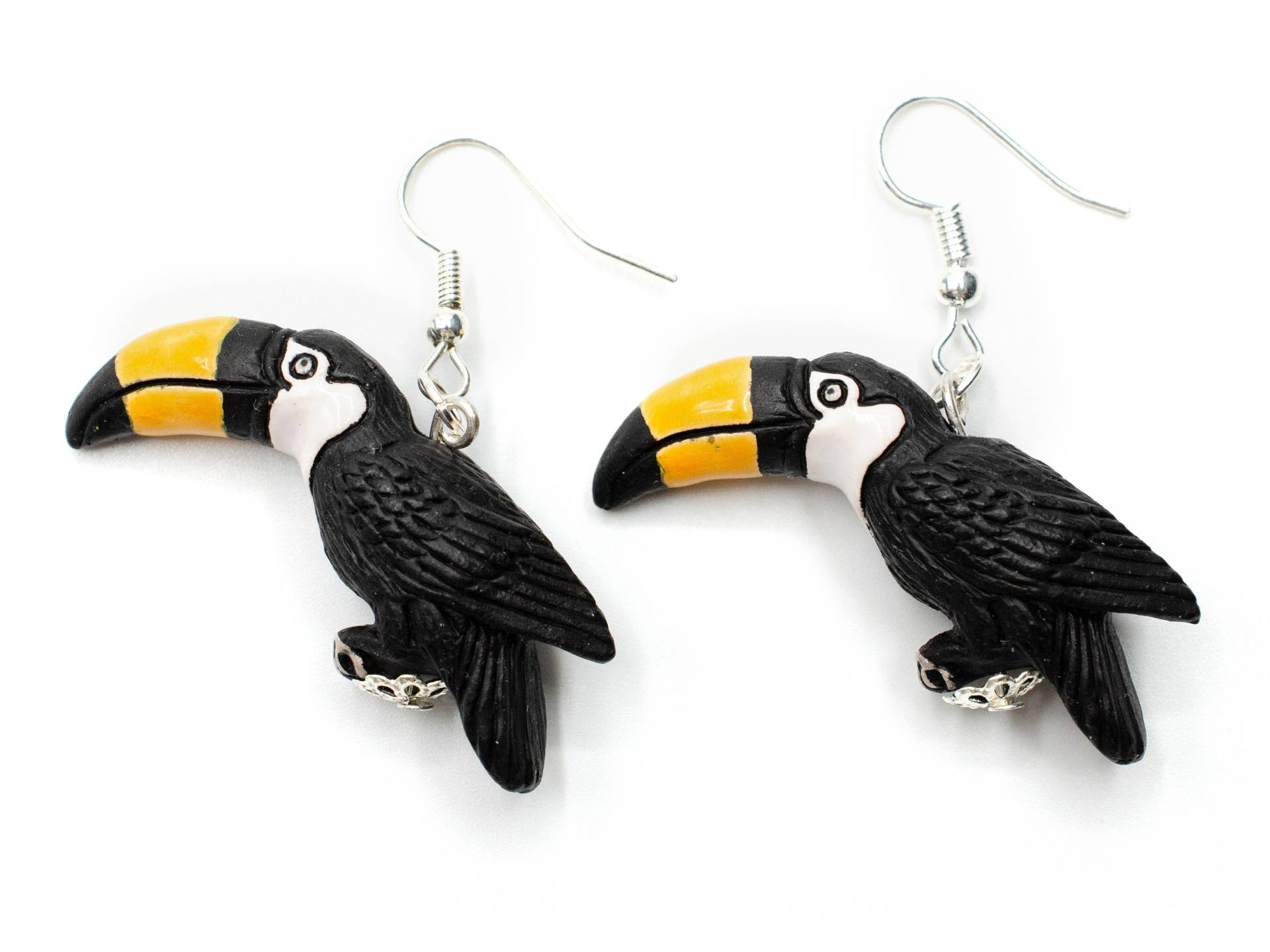 Tukan Ohrringe Ohrring Miniblings Hänger Vogel Tier Exotisch Keramik 40mm Tukan Ohrringe Ohrring Miniblings Hänger Vogel Tier Exotisch Keramik 40mm von Miniblings