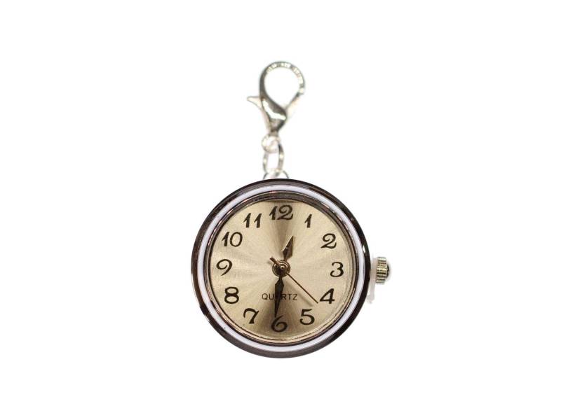 Uhr Funktioniert Charm Miniblings Charms Anhänger Snap Button Armbanduhr Weiss von Miniblings