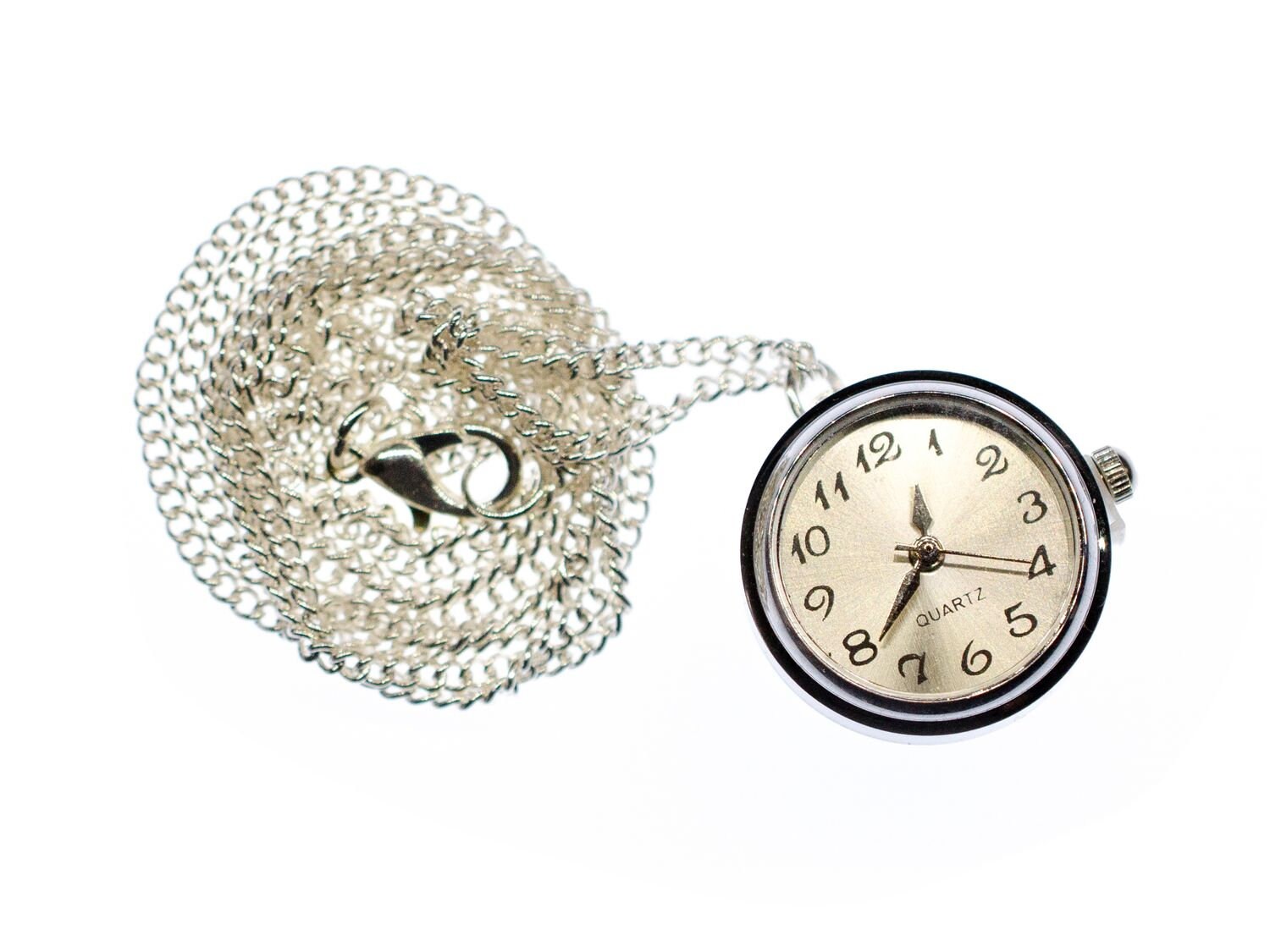 Uhr Funktioniert Kette Miniblings Halskette Snap Button Uhrzeit 80cm Armbanduhr von Miniblings