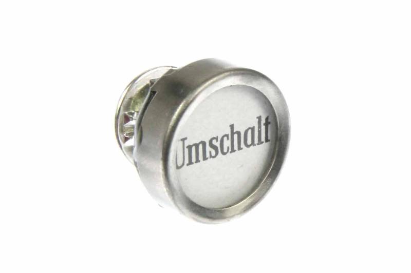 Umschalt Brosche Pin Schreibmaschinentaste Miniblings Vintage Weiß Groß von Miniblings