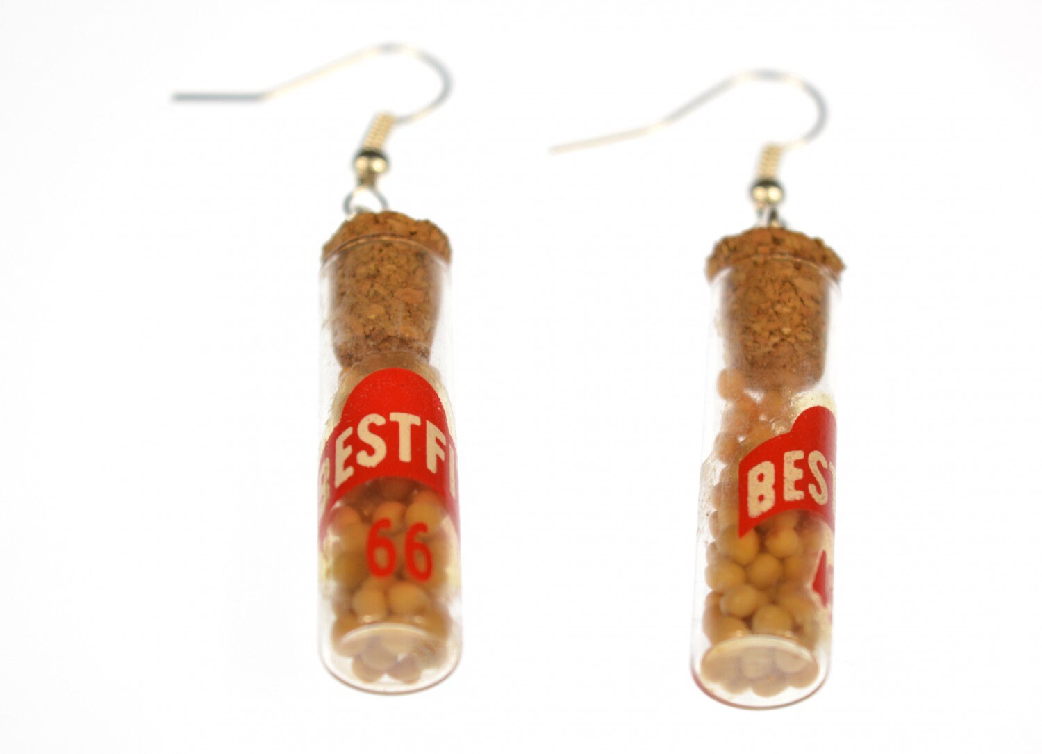 Vorratsglas Ohrringe Miniblings Hänger Perlen Quinoa Kugeln Retro Schrift Rot Vorratsglas Ohrringe Miniblings Hänger Perlen Quinoa Kugeln Retro Schrift Rot von Miniblings