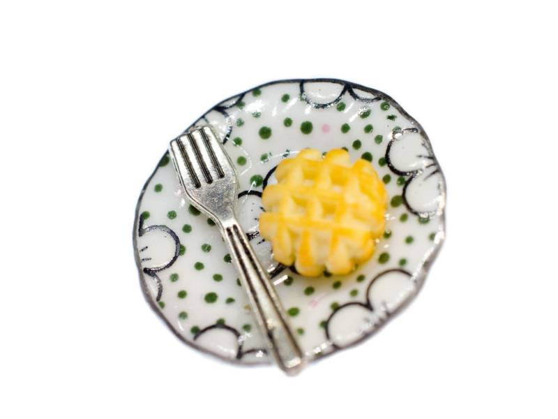 Waffel Teller Brosche Waffeln Kuchenteller Miniblings Essen Dessert Dots Punkte Waffel Teller Brosche Waffeln Kuchenteller Miniblings Essen Dessert Dots Punkte von Miniblings