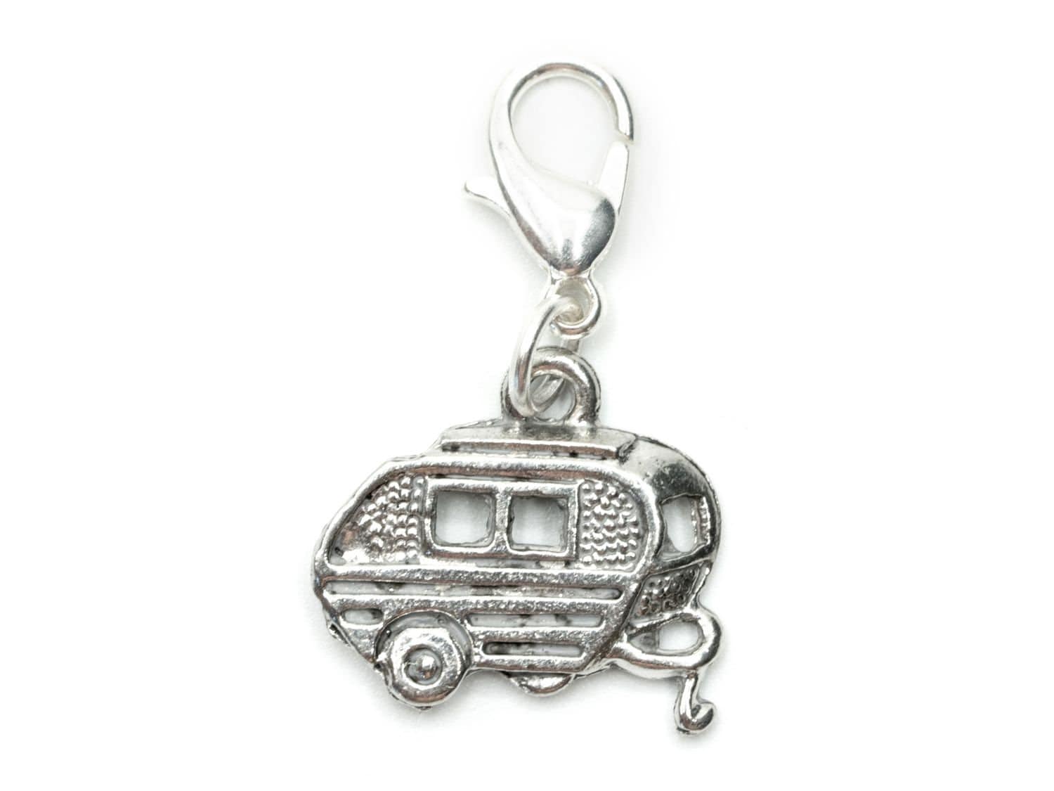 Wohnwagen Charm Miniblings Zipper Anhänger Bettelanhänger Wohnmobil Camper Silbr von Miniblings