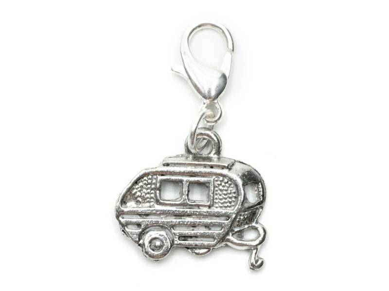 Wohnwagen Charm Miniblings Zipper Anhänger Bettelanhänger Wohnmobil Camper Silbr von Miniblings