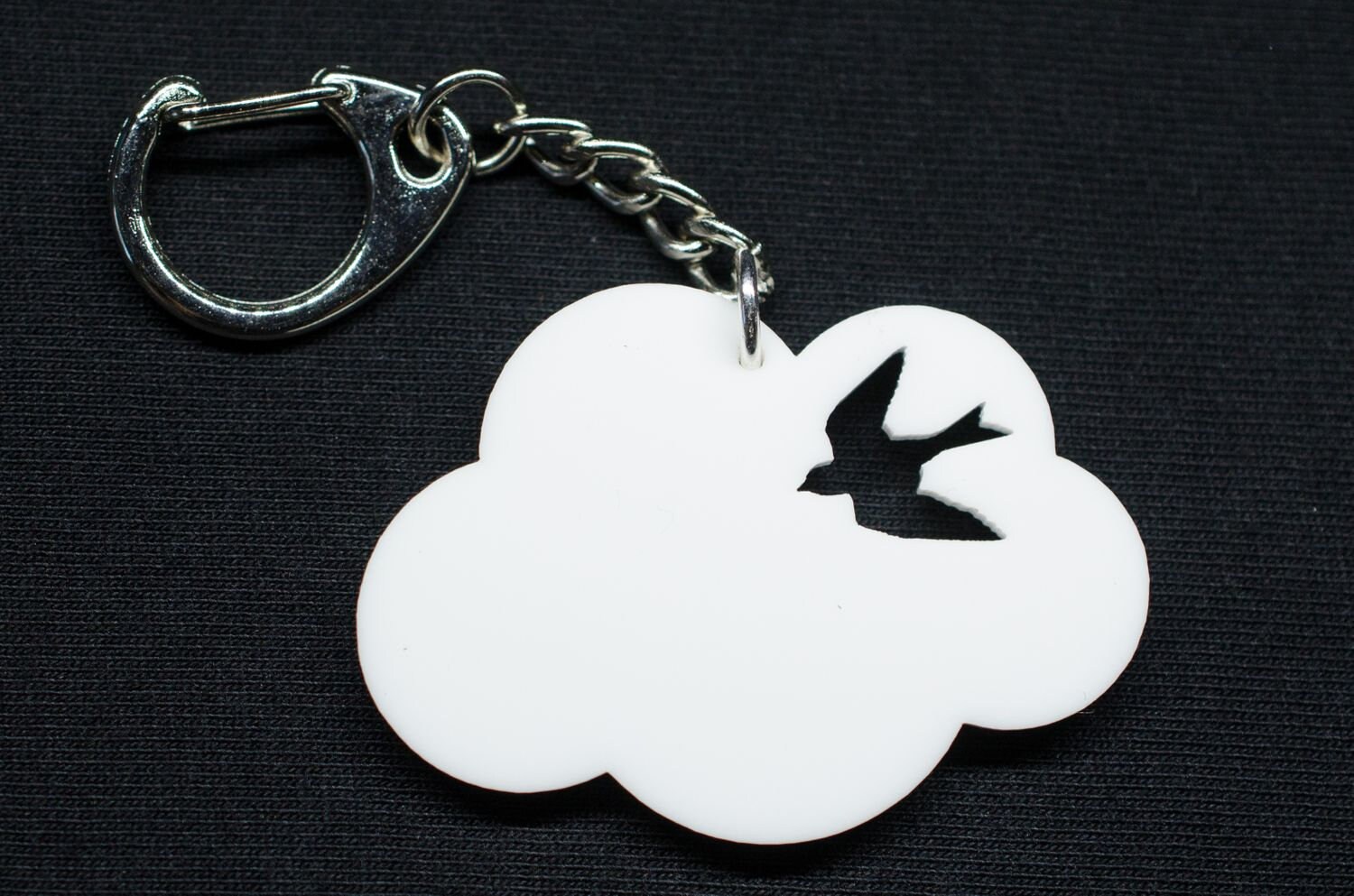 Wolke Acrylglas Schlüsselanhänger Miniblings Schlüsselring Schwalbe Vogel von Miniblings