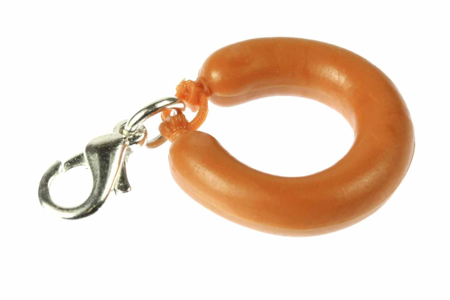 Wurst Fleischwurst Wurstring Charm Salami Fasching Anhänger Bettelanhänger von Miniblings